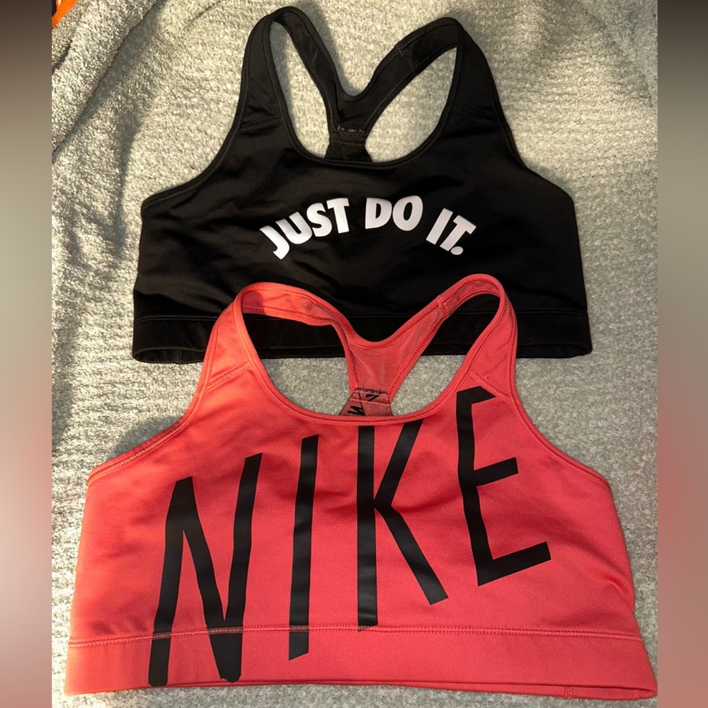 Nike Women's Black and Red Tank Tops